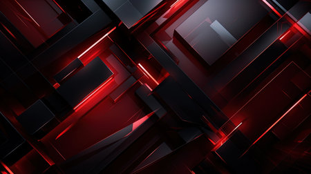 Abstraction of dark red lines and geometric shapes.の素材