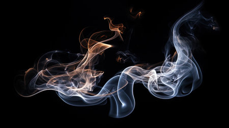 Smoking light smoke from cigarettes.の素材