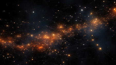 In the depths of the neurosmos, space algorithms create abstract constellations.の素材