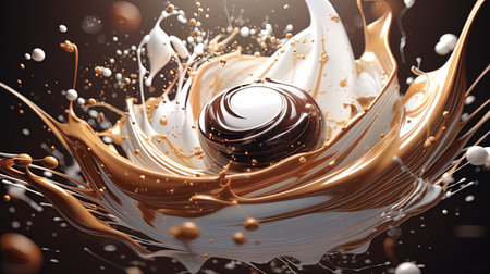 The visual magic of the collision of vanilla and chocolate aromas.の素材