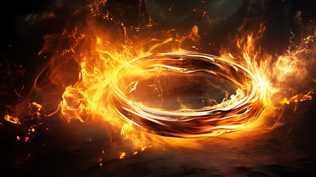 Fiery rings is an artist with a fiery performance.の素材