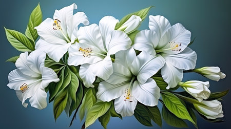 Blooming aroma white flowers with delicate aroma.の素材