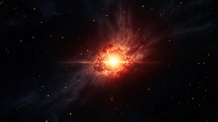 The guiding star is a bright star in a dark galaxy.の素材
