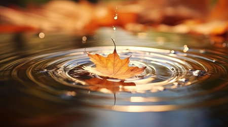 The slow moment of the drop of water during the fall.の素材
