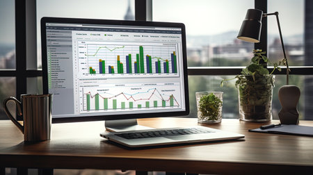 A comprehensive overview of income and loss reports, balance sheets and cash flow reports for finan.の素材