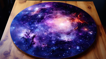Playwood Purple Galaxy, like a picture of a cosmic artist.の素材