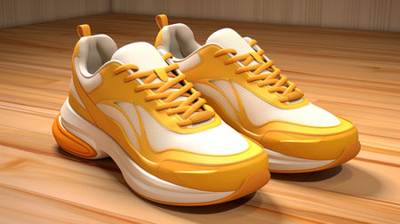 Bright and modern: sneakers for those who prefer style and comfort.の素材