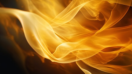 A whirlwind of smoke in gold colors, scattering in the air.の素材