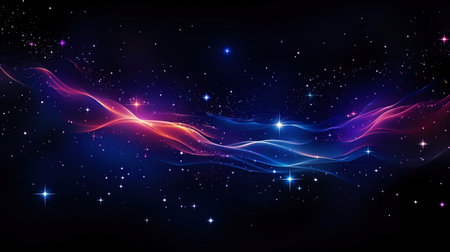 Abstract stars against the backdrop of a deep cosmos.の素材
