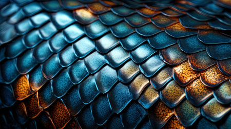 Patterns and lines on snake skin in magnificent macrophotography.の素材
