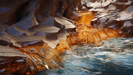 Bait cascades forming abstract structures.の素材