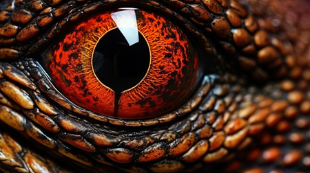 The exquisite pattern and relief of the skin of the lizard in magnificent macrophotography.の素材