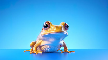 Portrait of a sweet pegas on a blue background.の素材