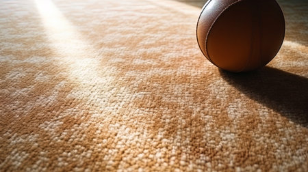 The game of light and shadow on the texture of the carpet in emphasized macro.の素材
