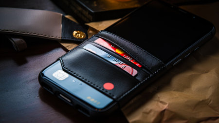 A mobile wallet with a function of instant payment with a card in several touches.の素材