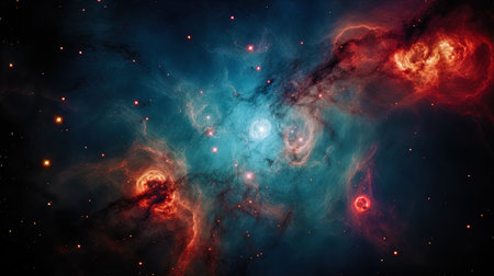 Cosmic symphony of vague and distant galactic objects.の素材
