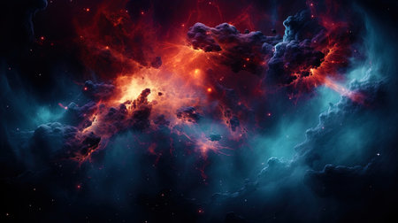 Mystical space formations and distant galactic constellations.の素材