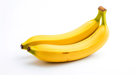 Banana in isolation on a pure white background.の素材