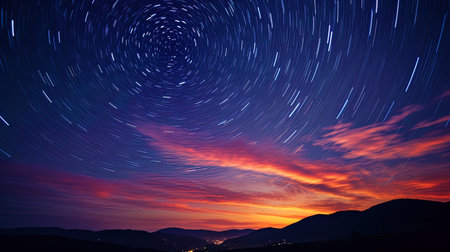 Cosmos texture with bright stars and galactic clouds.の素材