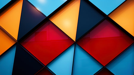Geometric forms with contrasting colors.の素材