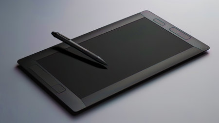 Graphic tablet in isolation with the texture.の素材