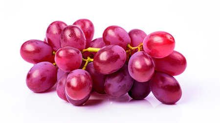 Grapes in isolation on a pure white background.の素材