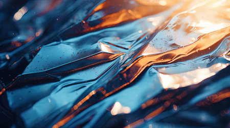 Cold metal texture with bright glare of light.の素材