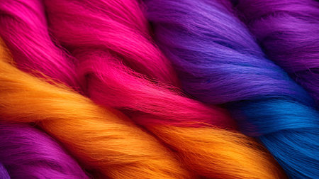 Fly texture of wool with bright and juicy colors.の素材