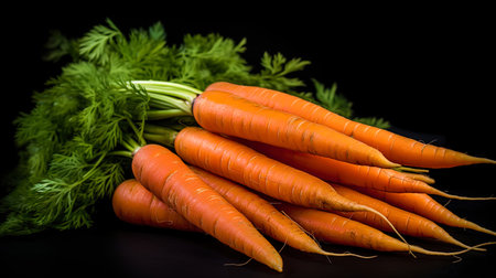 Carrots in isolation with an appetizing texture.の素材