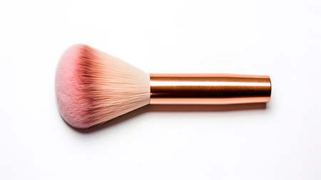 Makeup brush in isolation on a pure white background.の素材