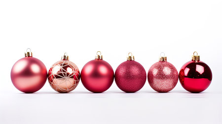 Christmas balls and decorations in isolation on a clean background.の素材