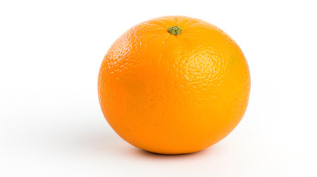 Isolated orange with bright parts on a clear white background.の素材