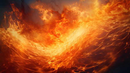 The picturesque texture of fiery vortices with bursts of warm colors.の素材