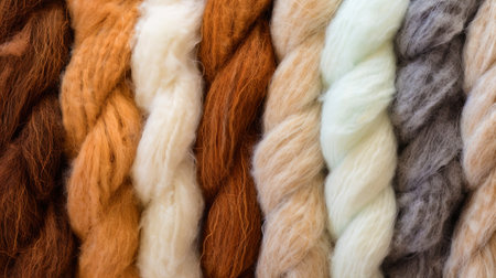 The texture of the wool with a harmonious combination of natural colors.の素材