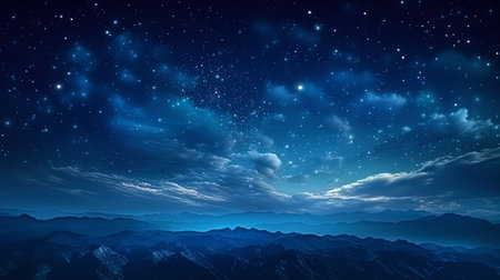 The magical texture of space with endless stars and shining clouds.の素材