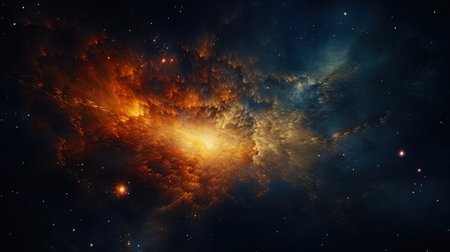 The texture of cosmic endlessness with galactic spiral forms.の素材