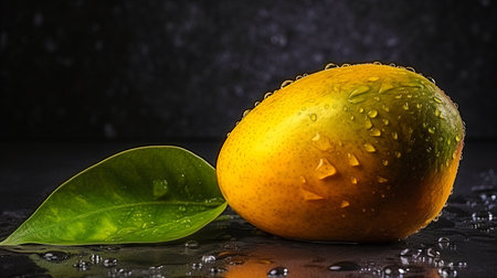 Mango in isolation with the texture.の素材