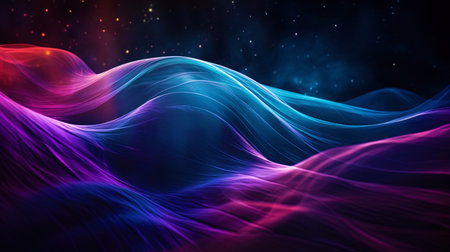 Energetic lines and glow on the New Year's background.の素材
