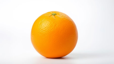 Orange in isolation with a juicy fruit on a light background.の素材