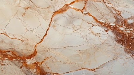 The texture of marble with a cream background and dark brown veins.の素材