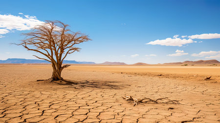 Apocalypse of dryness: desert areas during drought.の素材