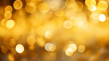 Abstraction with blurry lights on a festive background and a bright side in yellow.の素材