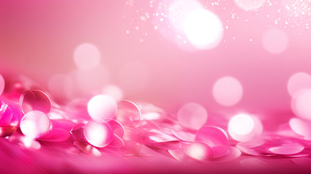 Abstraction with blurry lights and sides on a bright pink background.の素材