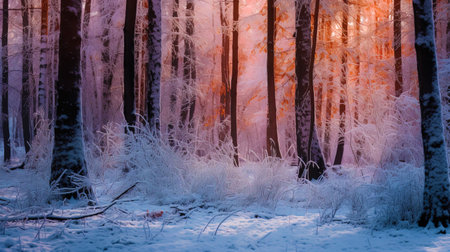 The fun of a fairy tale forest: bright abstractions inspired by winter nature.の素材