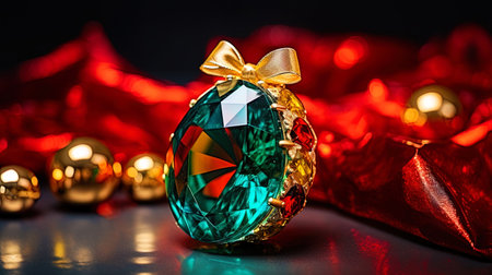 Christmas toyShar in the form of glamorous precious stone.の素材