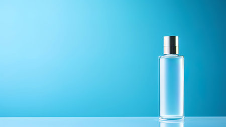 Minimalistic abstract light blue background for presentation of the product.の素材