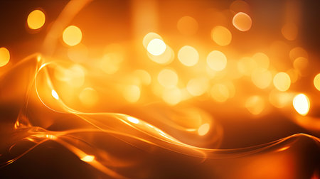 Abstraction with blurry lights and a flickering side on orange.の素材