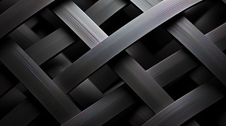 Abstract composition with the interweaving of lines and shapes.の素材