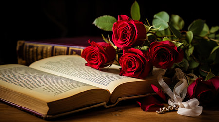 A book with love verses and quotes.の素材