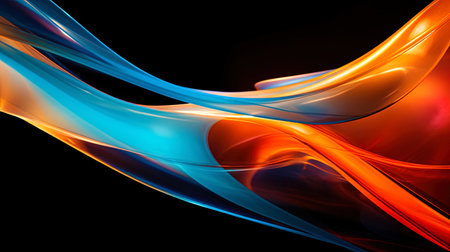 Abstraction with dynamic lines and intense colors.の素材